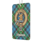 Clan Colquhoun Crest over Tartan Luchtverfrisser (Links)