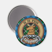 Clan Colquhoun Crest over Tartan Magneet (Voorkant / Achterkant)