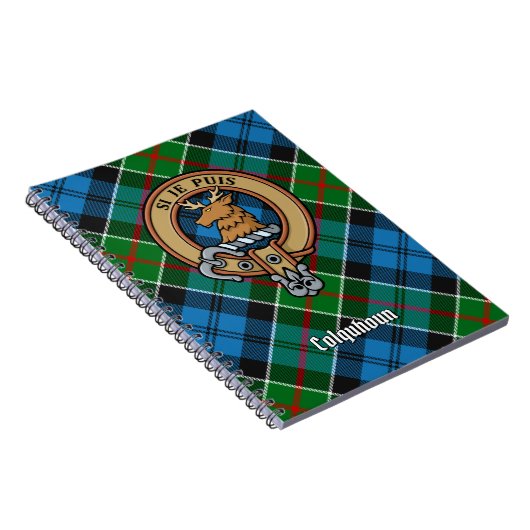 Clan Colquhoun Crest over Tartan Notitieboek (Rechterzijde)