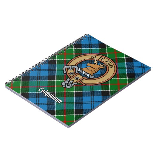 Clan Colquhoun Crest over Tartan Notitieboek (Linkerzijde)