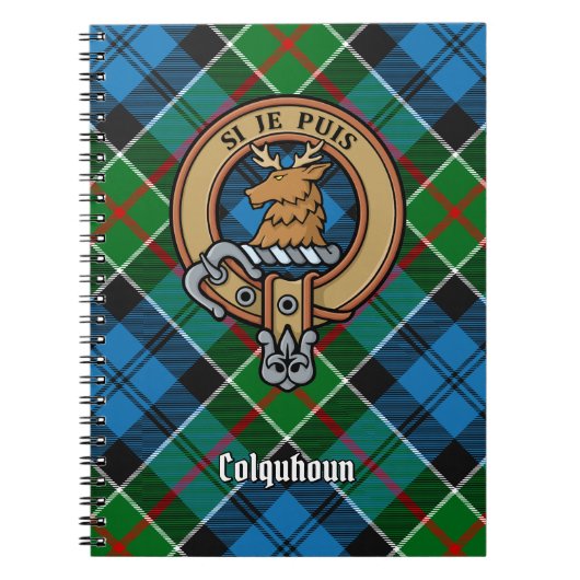 Clan Colquhoun Crest over Tartan Notitieboek (Voorkant)