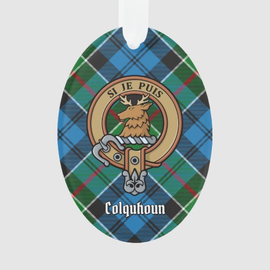 Clan Colquhoun Crest over Tartan Ornament (voorkant)