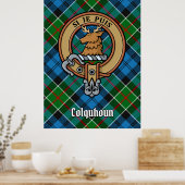 Clan Colquhoun Crest over Tartan Poster (Keuken)