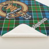 Clan Colquhoun Crest over Tartan Sherpa Deken (3/4)
