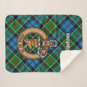 Clan Colquhoun Crest over Tartan Sherpa Deken (Voorkant (horizontaal))