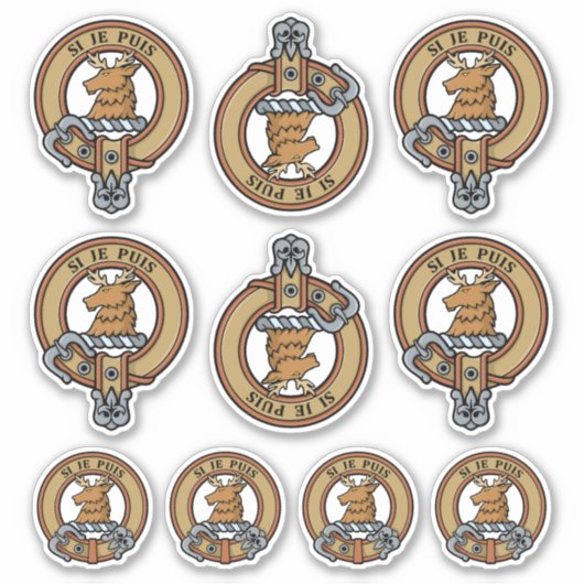 Clan Colquhoun Crest Sticker Set (Voorkant)