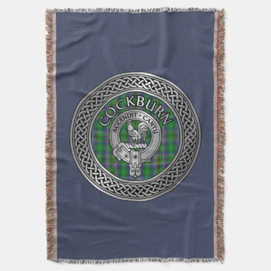 Clan Colquhoun Crest & Tartan Knot Deken (Voorkant Verticaal)