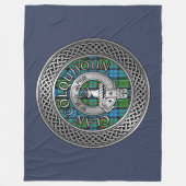 Clan Colquhoun Crest & Tartan Knot Fleece Deken (Voorkant)