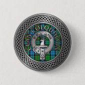 Clan Colquhoun Crest & Tartan Knot Ronde Button 5,7 Cm (Voorkant)