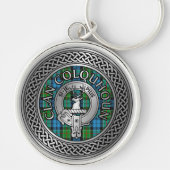 Clan Colquhoun Crest & Tartan Knot Sleutelhanger (Voorkant)