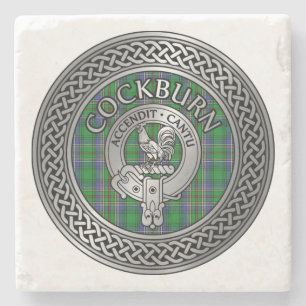 Clan Colquhoun Crest & Tartan Knot Stenen Onderzetter