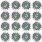 Clan Colquhoun Crest & Tartan Knot Sticker (Voorkant)