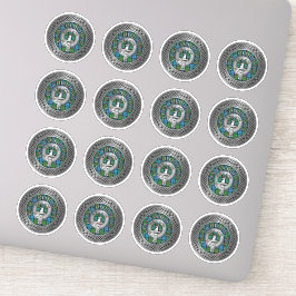 Clan Colquhoun Crest & Tartan Knot Sticker