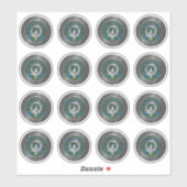 Clan Colquhoun Crest & Tartan Knot Sticker (Vel)