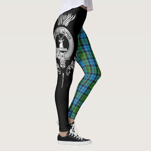 Clan Colquhoun Crest & Tartan Leggings (Rechts)