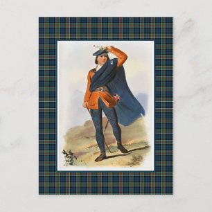 Clan Colquhoun  Illustratie Tartan Lijst Briefkaart