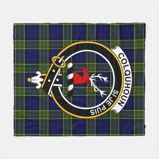 Clan Colquhoun Modern Tartan Pset Fleece Deken (Voorkant (Horizontaal))