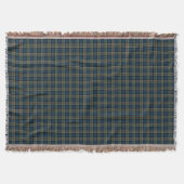 Clan Colquhoun Navy Blauw en Groen Tartan Deken (Voorkant)