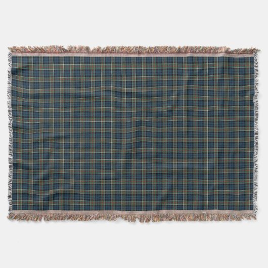 Clan Colquhoun Navy Blauw en Groen Tartan Deken (Voorkant)