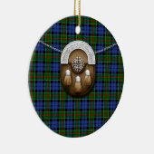 Clan Colquhoun Tartan en Sporran Keramisch Ornament (Rechts)