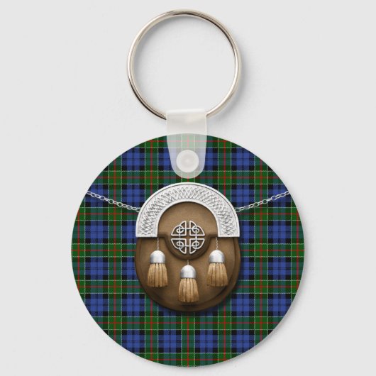 Clan Colquhoun Tartan en Sporran Sleutelhanger (Voorkant)