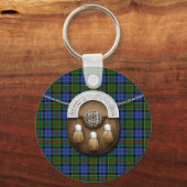 Clan Colquhoun Tartan en Sporran Sleutelhanger (Voorkant)