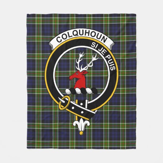 Clan Colquhoun Tartan Pset Fleece Deken (Voorkant)