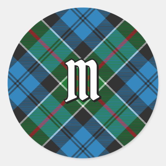 Clan Colquhoun Tartan Ronde Sticker (Voorkant)