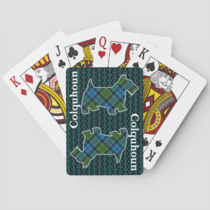 Clan Colquhoun Tartan Scottish Terrier Edition Pokerkaarten