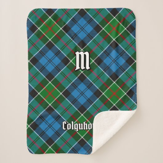 Clan Colquhoun Tartan Sherpa Deken (Voorkant)
