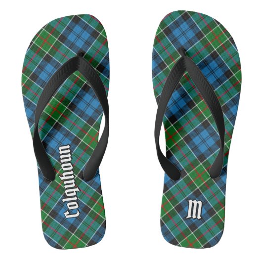 Clan Colquhoun Tartan Teenslippers (Voetbed)