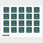 Clan Colquhoun Tartan Vierkante Sticker (Vel)