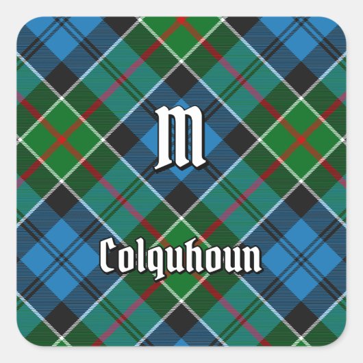 Clan Colquhoun Tartan Vierkante Sticker (Voorkant)