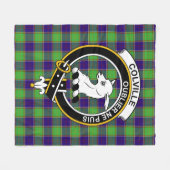 Clan Colville Tartan Pset Fleece Deken (Voorkant (Horizontaal))