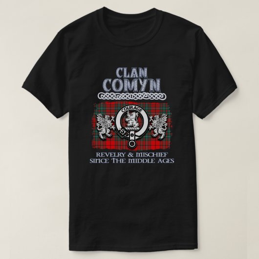 Clan Comyn crest Schotse clans Schotse achternaam T-shirt (Design voorkant)