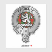 Clan Comyn | Cumming Crest & Tartan Sticker (Vel)