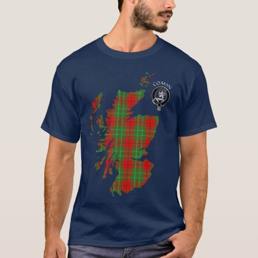 Clan Comyn | Cumming Crest & Tartan T-Shirt (Voorkant)