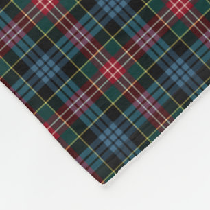 Clan Comyn en Cumming Red en Blue Tartan Fleece Deken