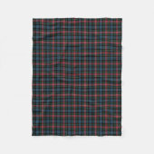 Clan Comyn en Cumming Red en Blue Tartan Fleece Deken (Voorkant)