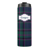 Clan Cooper Plaid Custom Thermal Tumbler Thermosbeker (Voorkant)