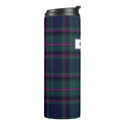 Clan Cooper Plaid Custom Thermal Tumbler Thermosbeker (Gedraaid links)