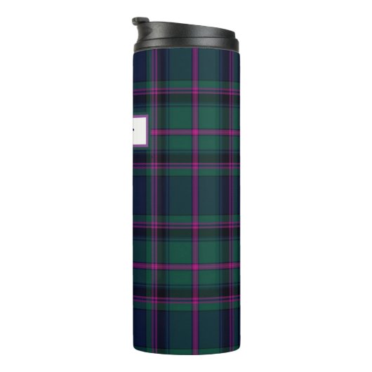 Clan Cooper Plaid Custom Thermal Tumbler Thermosbeker (Geroteerd rechts)