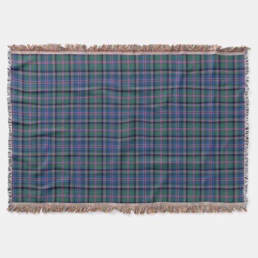 Clan Cooper Tartan Green en Blue Pset Deken (Voorkant)