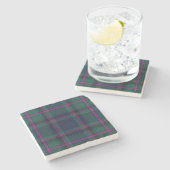 Clan Cooper Tartan Pset Stone Onderzetter (Zijkant)