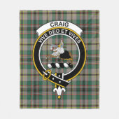 Clan Craig Ancient Tartan Pset Fleece Deken (Voorkant)