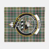 Clan Craig Ancient Tartan Pset Fleece Deken (Voorkant (Horizontaal))