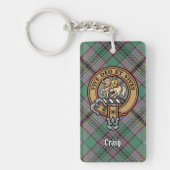 Clan Craig Crest Acrylische Sleutelhanger (Voorkant)