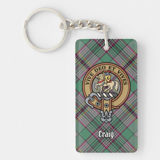 Clan Craig Crest Acrylische Sleutelhanger (Voorkant)