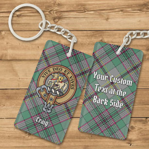 Clan Craig Crest Acrylische Sleutelhanger