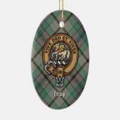 Clan Craig Crest Ceramic Ornament (Rechts)